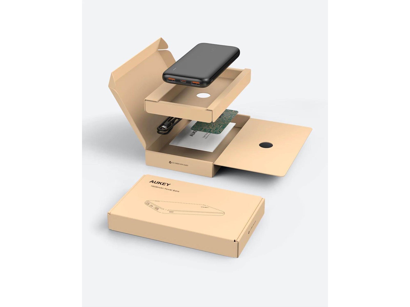 Aukey PB-N73S Powerbank (Akku) - schwarz - 10000 mAh