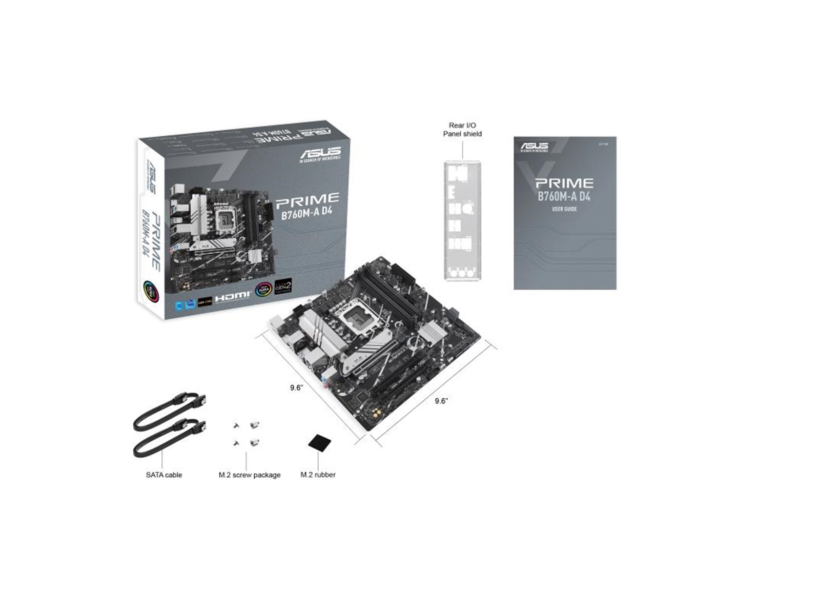 ASUS PRIME B760M-A D4-CSM Mainboard - Intel B760 - Intel LGA1700 socket - DDR4 RAM - Micro-ATX