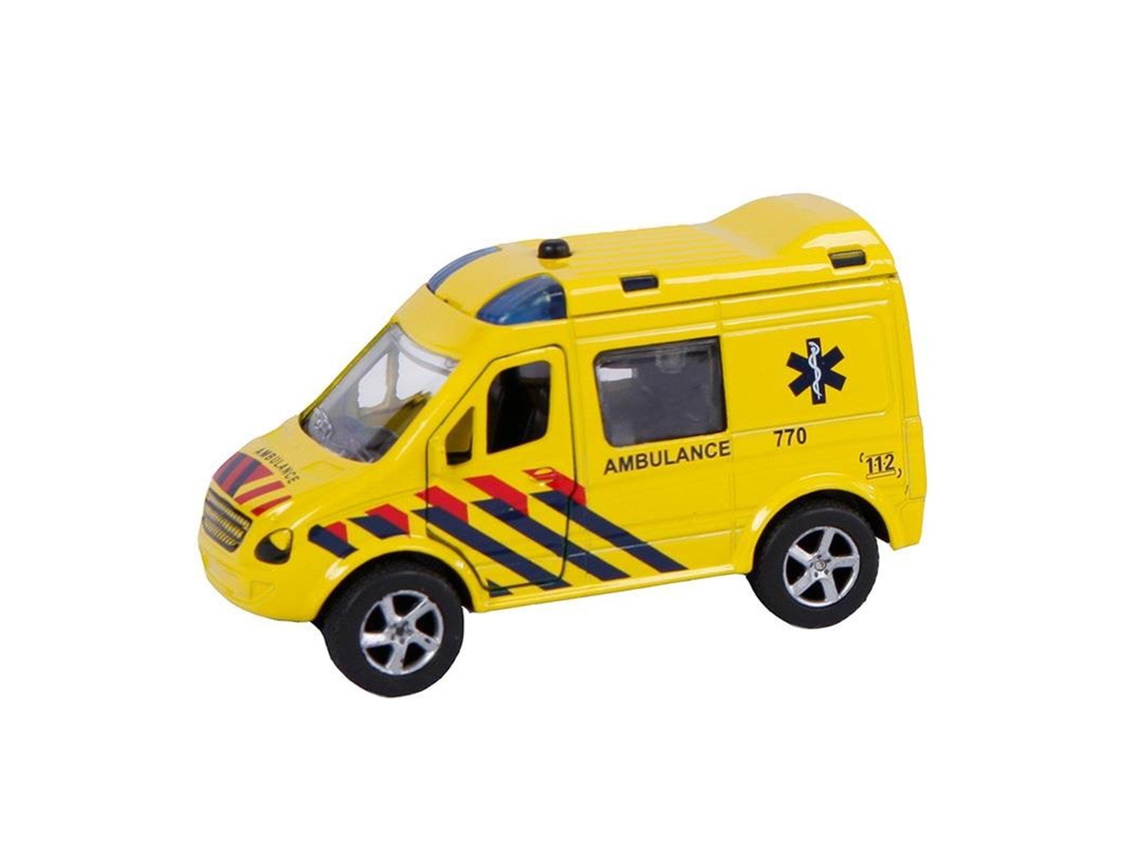 2-Play Traffic Die-cast Pull Back Ambulance NL Light and Sound