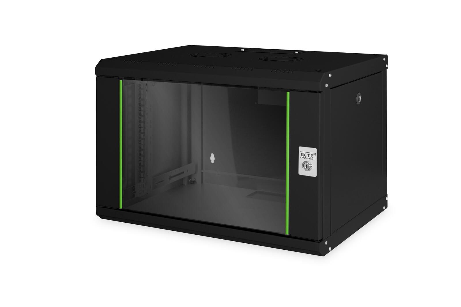 Digitus 7HE 19'-Wandgehäuse Unique Serie RAL 9005 schwarz