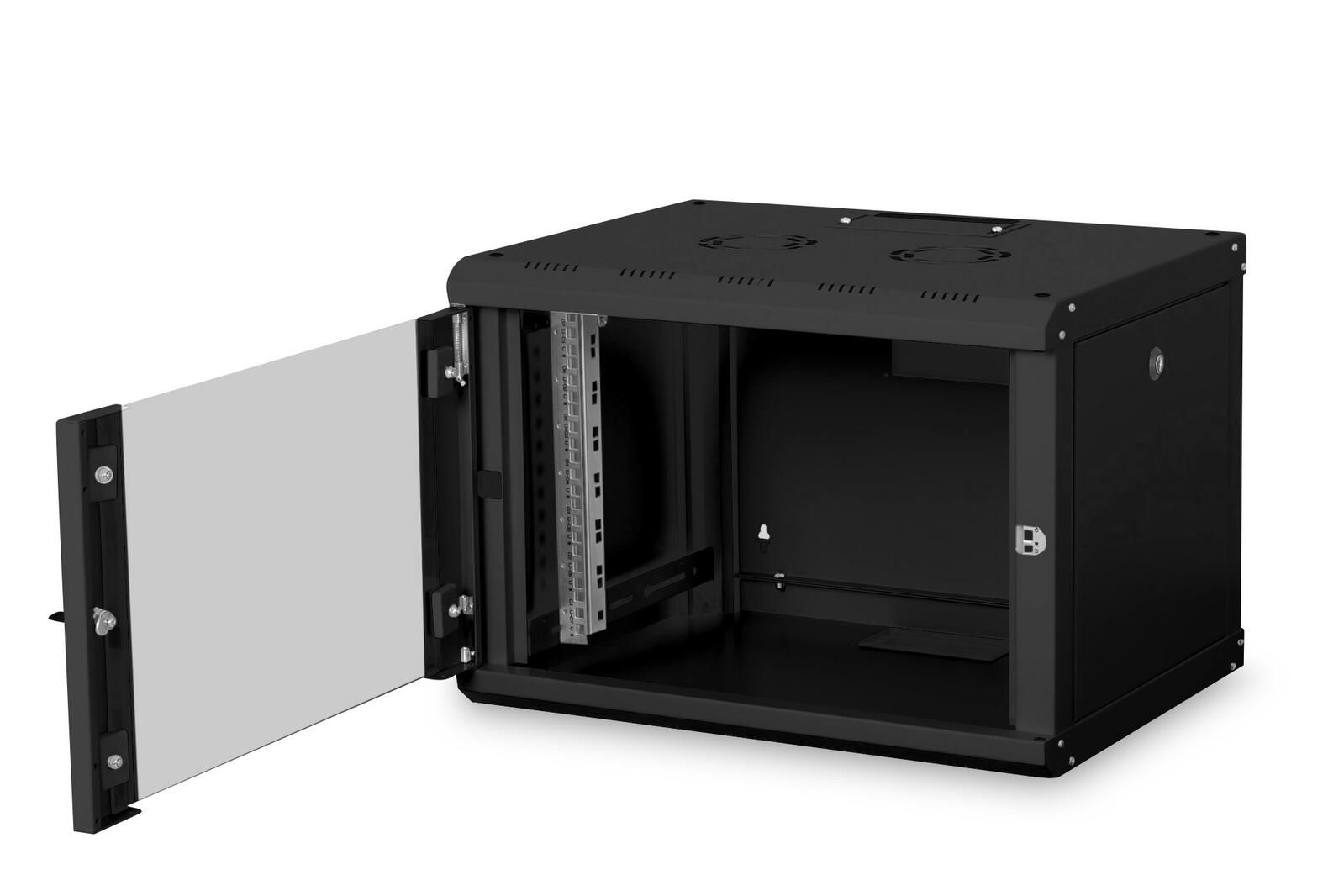 Digitus 7HE 19'-Wandgehäuse Unique Serie RAL 9005 schwarz