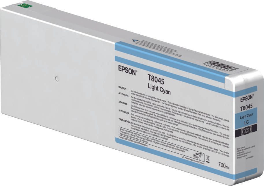 Epson Original T804500 Druckerpatrone cyan hell 700ml (C13T804500)