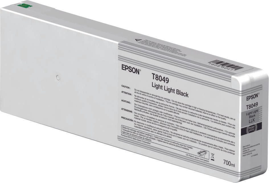 Epson Original T804900 Druckerpatrone schwarz hell hell 700ml (C13T804900)
