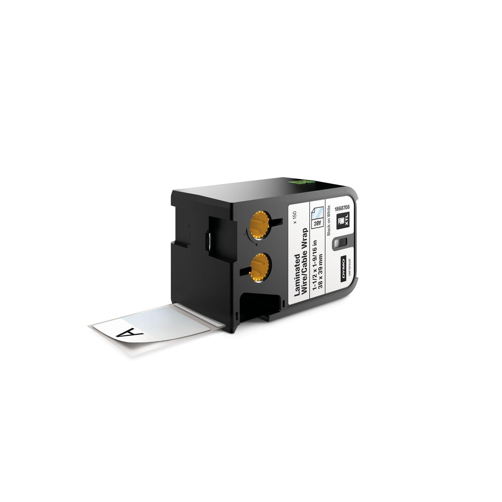 DYMO® Original XTL™ Vinyl-Etikett 38mm x 39mm - schwarz auf weiß