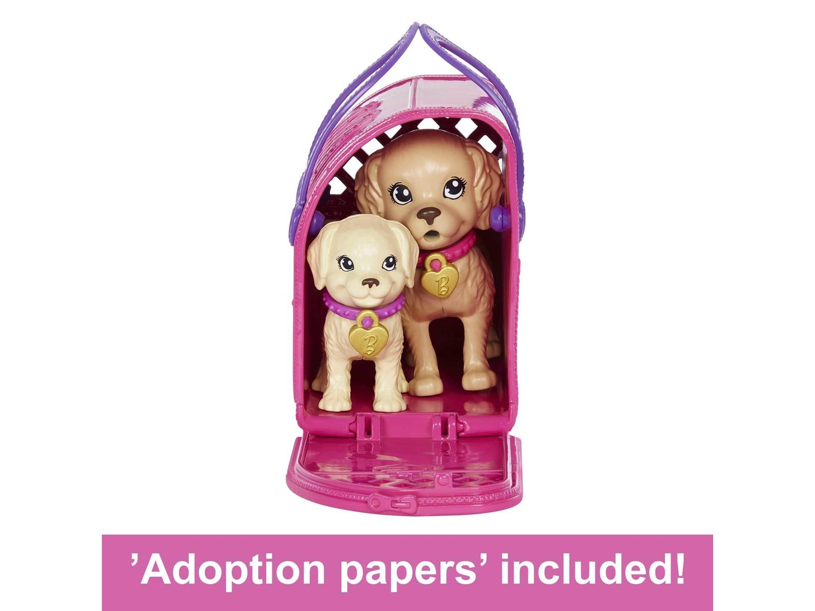Barbie Doll And Accessories Pup Adoption Playset With Doll 2 Puppies And Color-Change