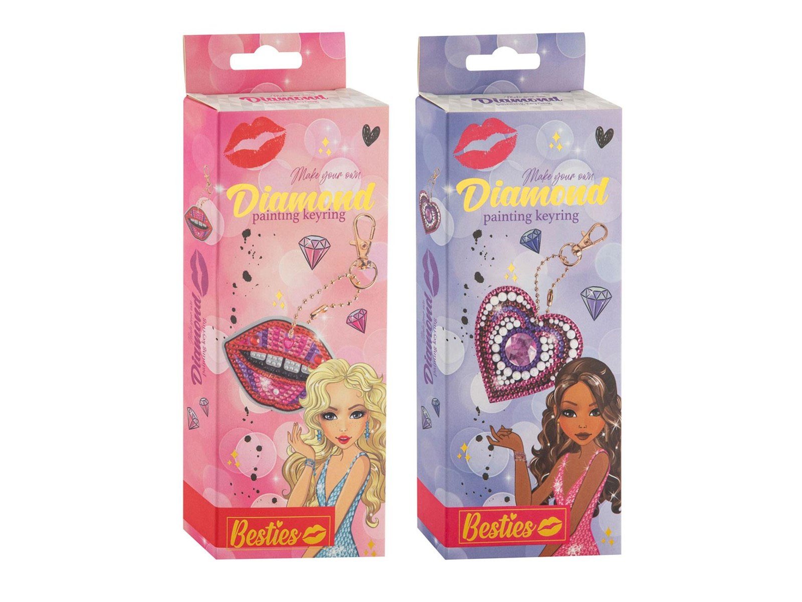 Besties Diamond Painting Keychain Making (Assorted)