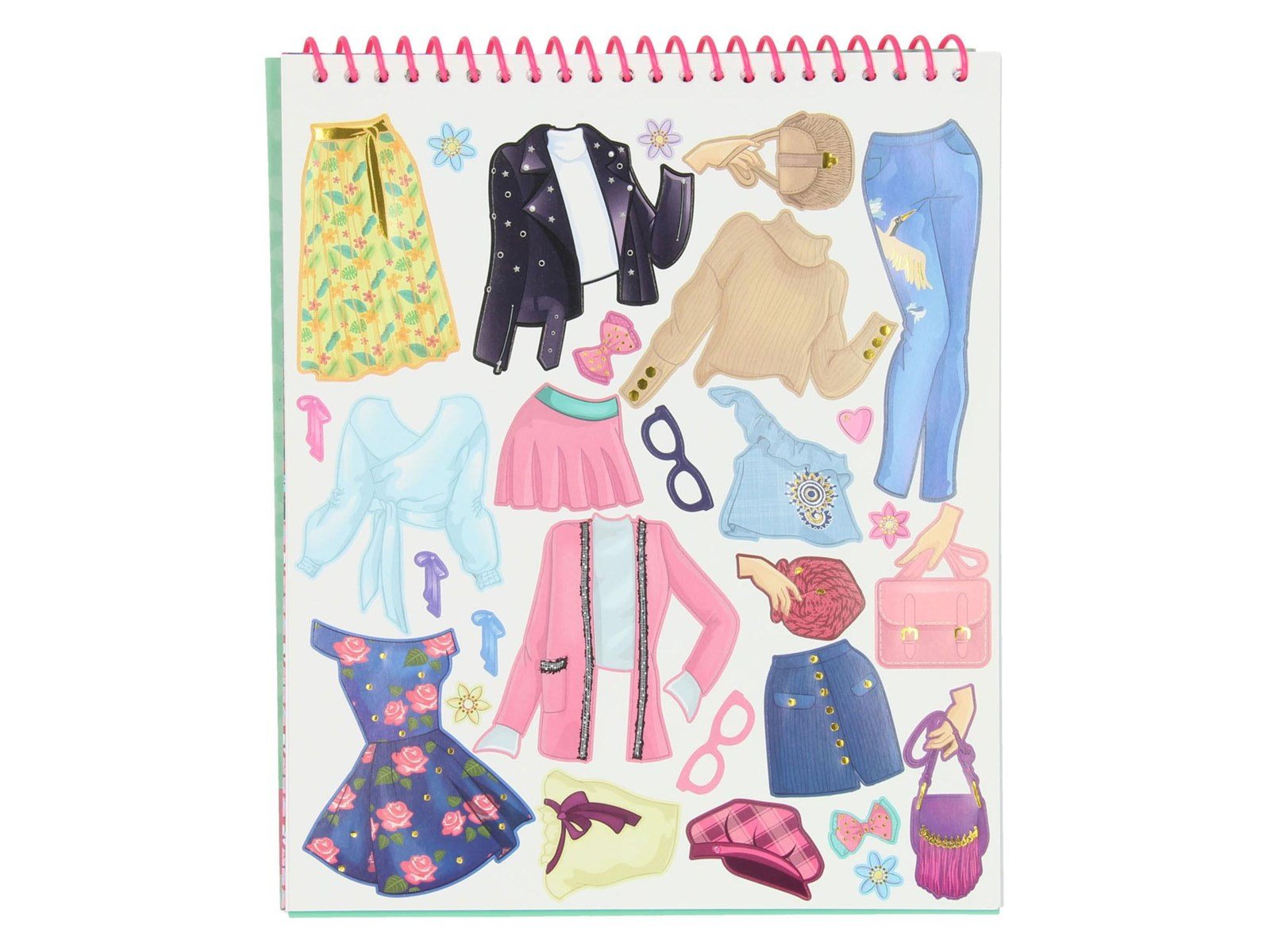 Besties Fashion Design Coloring and Sticker Book with Stencils (Assorted)