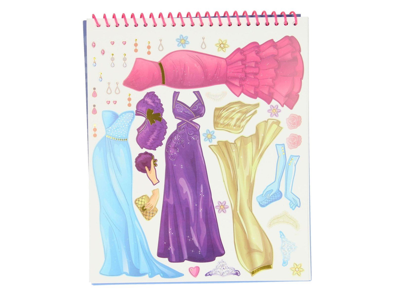 Besties Fashion Design Coloring and Sticker Book with Stencils (Assorted)