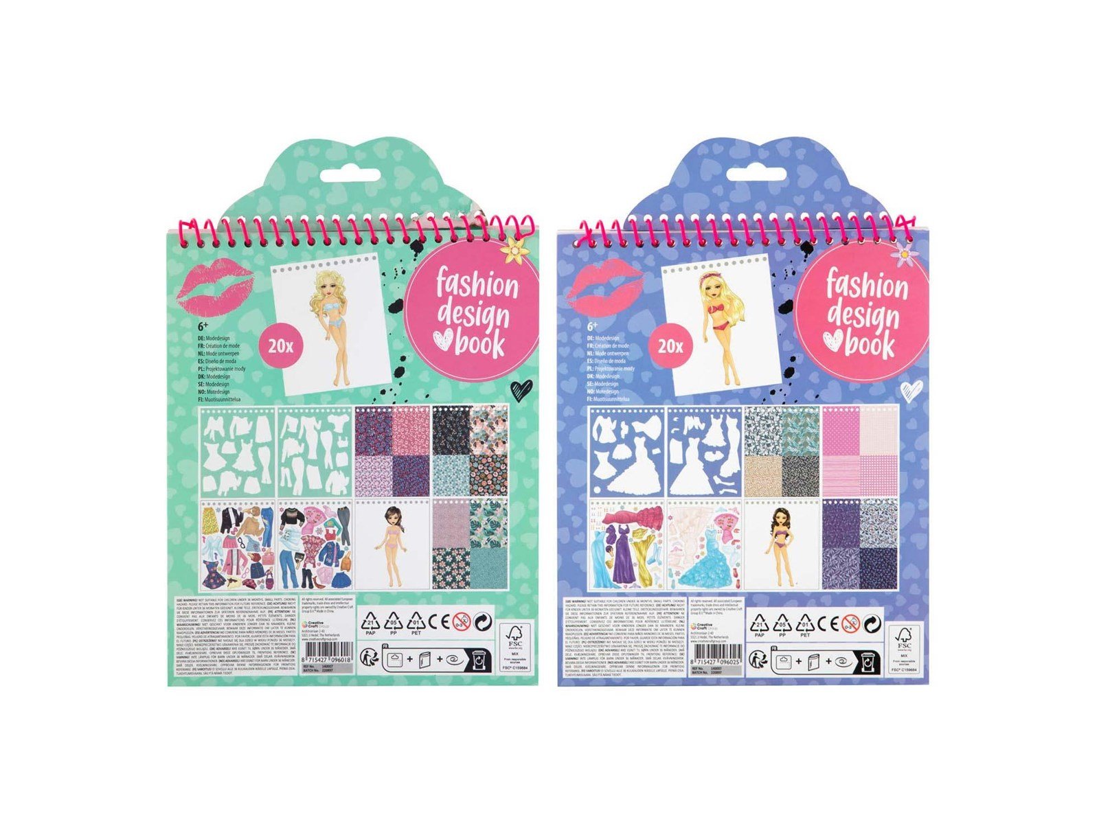 Besties Fashion Design Coloring and Sticker Book with Stencils (Assorted)
