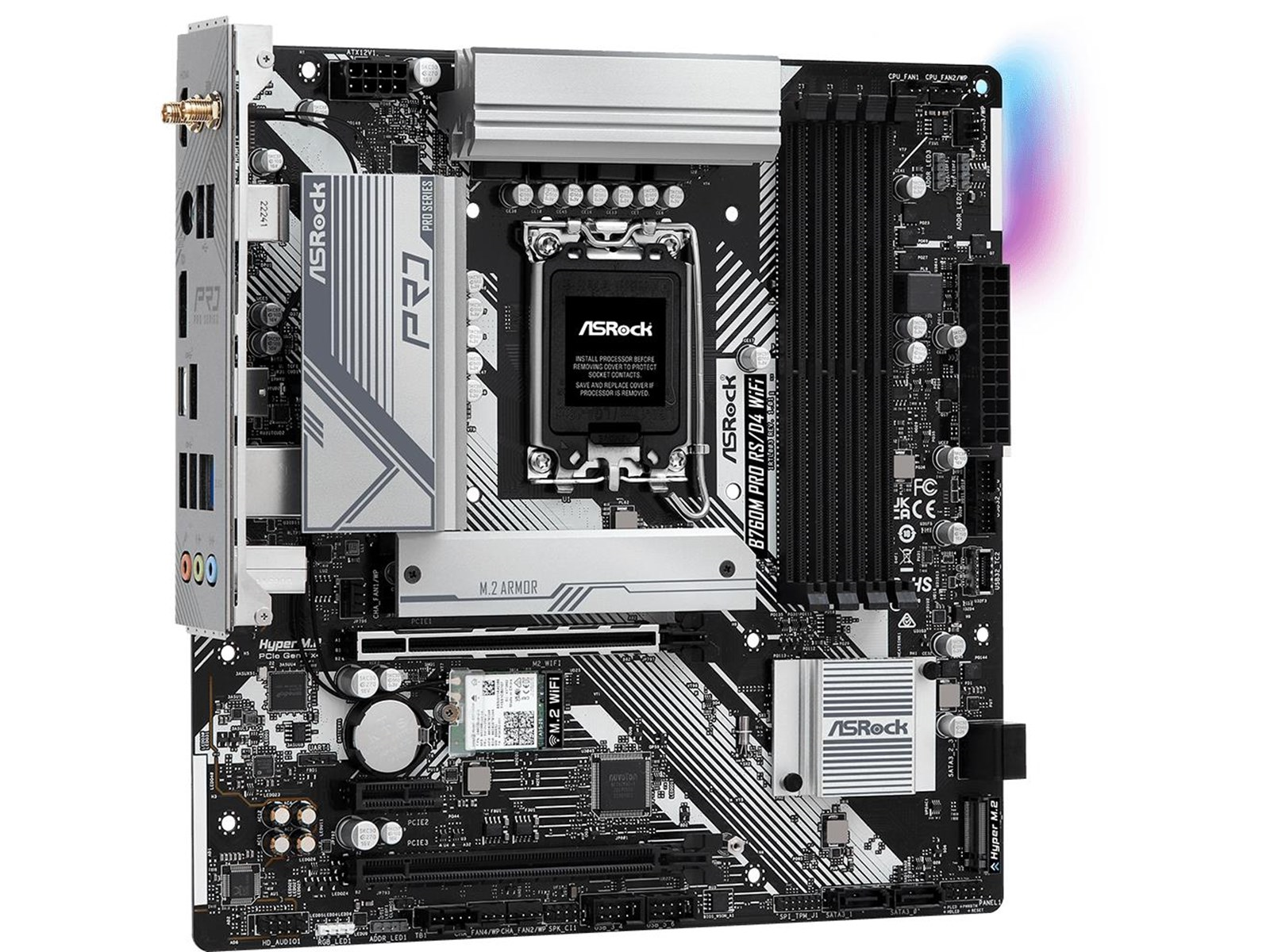ASRock B760 PRO RS/D4 WIFI Mainboard - Intel B760 - Intel LGA1700 socket - DDR4 RAM - ATX