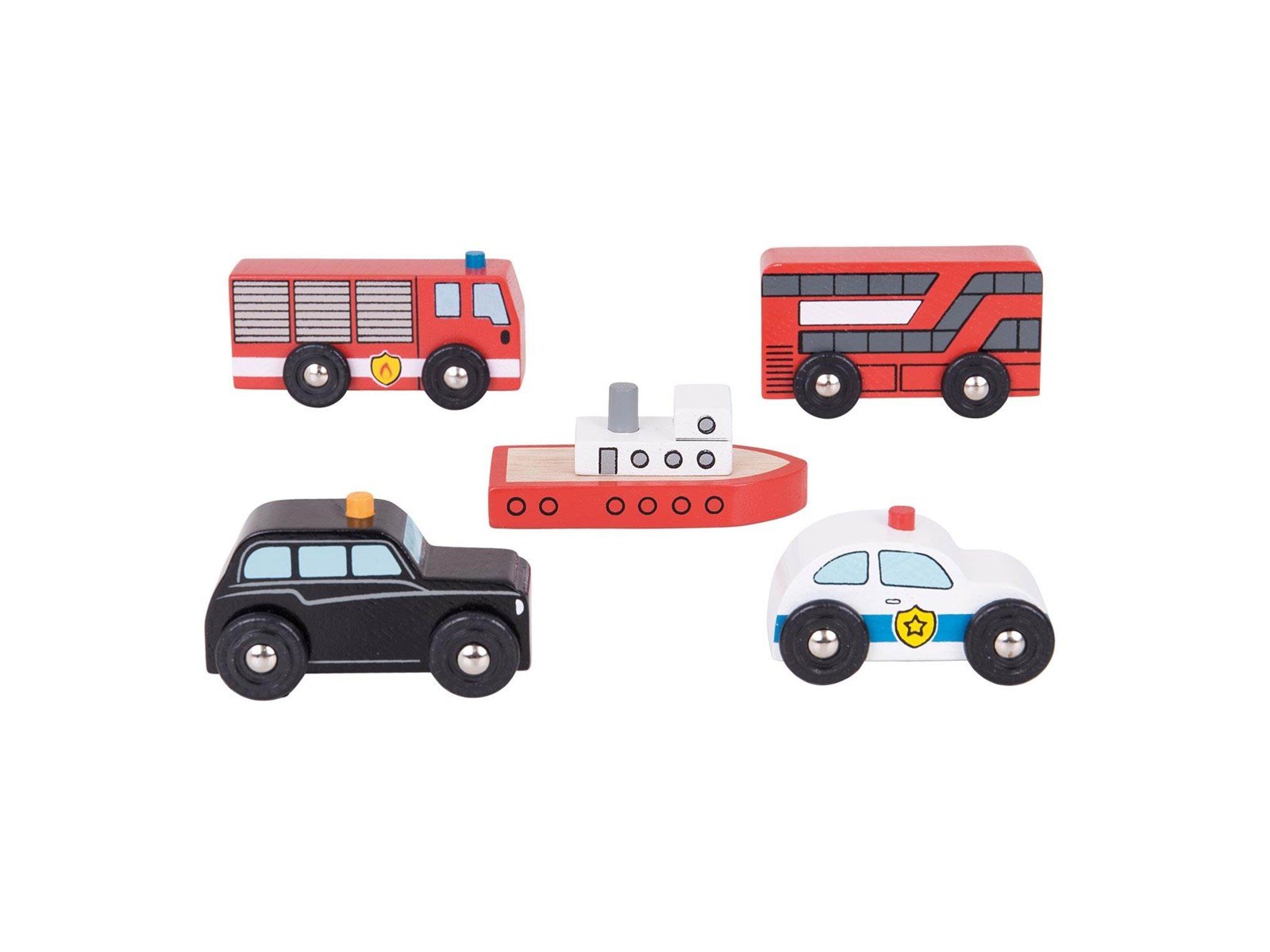 Bigjigs Wooden Vehicles 5pcs.