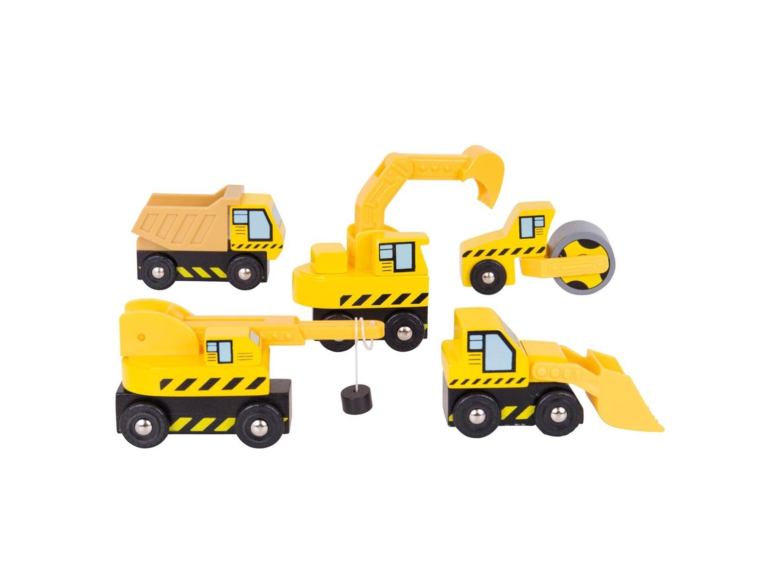 Bigjigs Wooden Work Vehicles 5pcs.