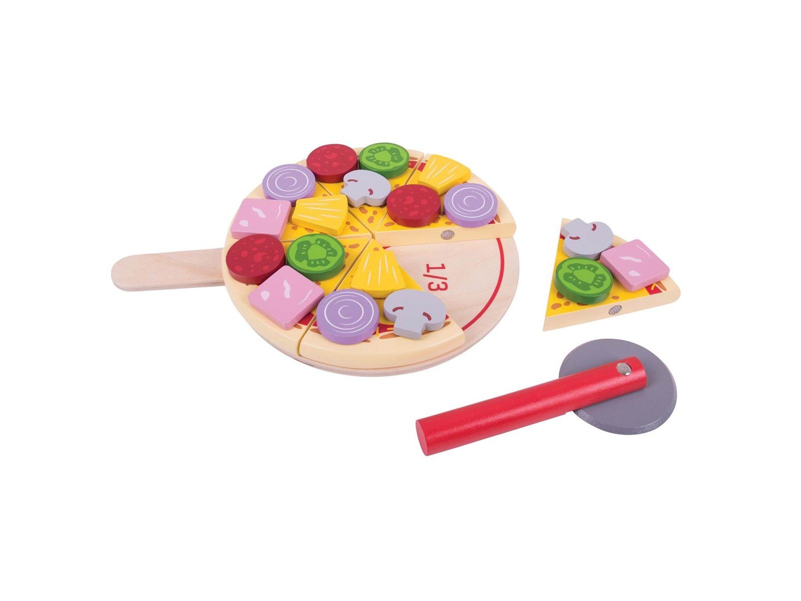 Bigjigs Wooden Pizza with Toppings