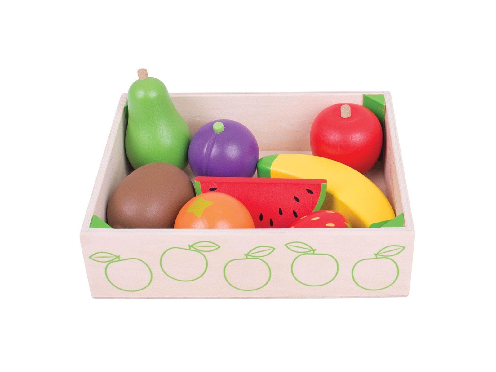 Bigjigs Wooden Box with Fruit 9 pcs.