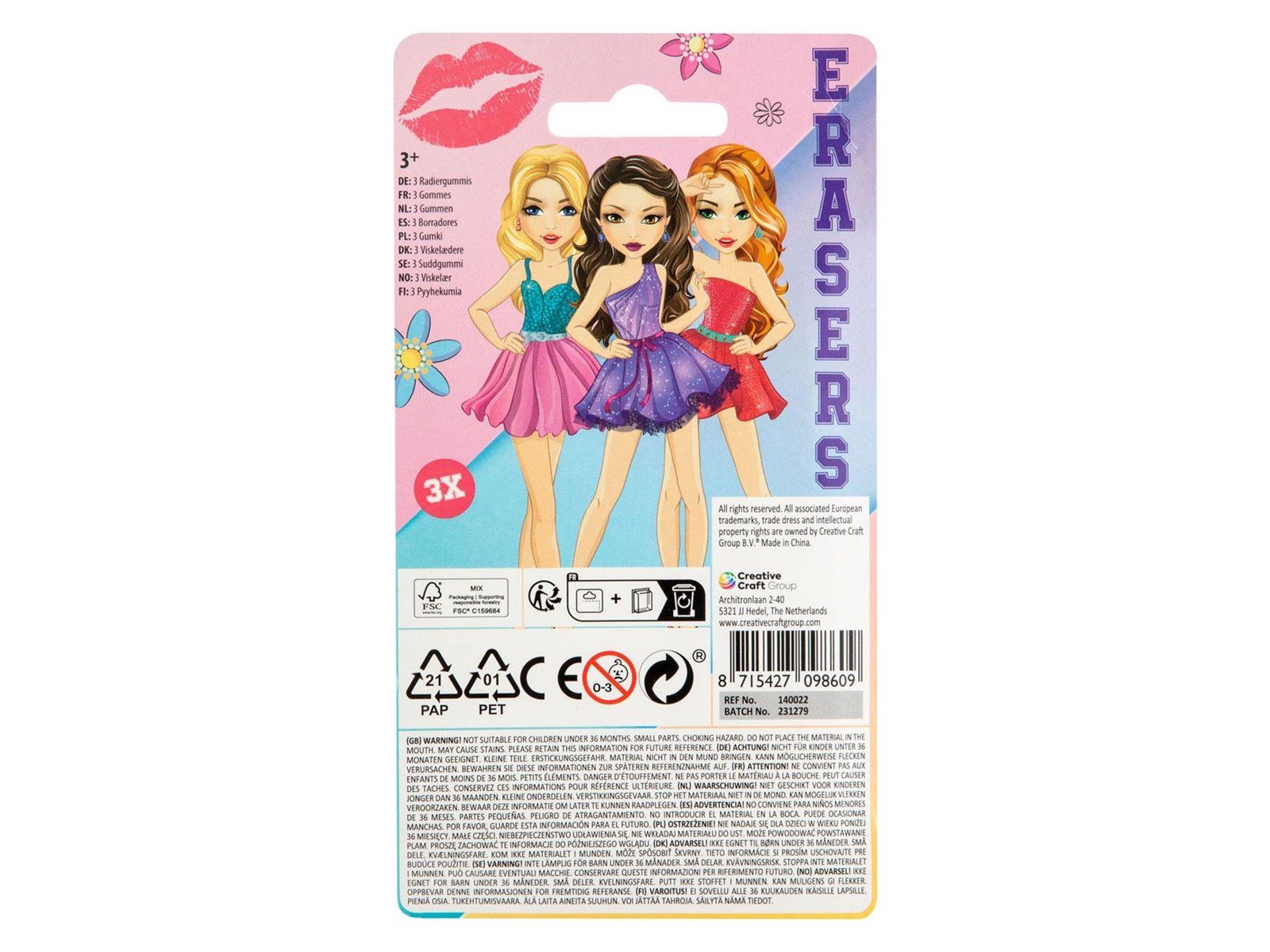 Besties Lipstick Gum 3 pcs.