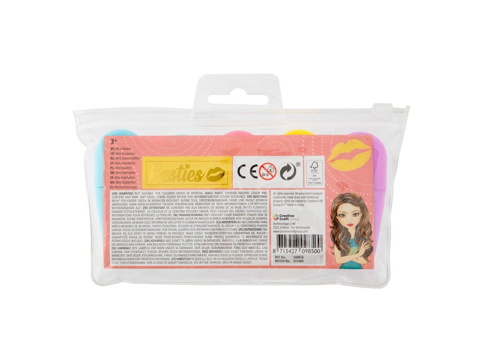 Besties Mini Highlighters 5pcs. (Assorted)