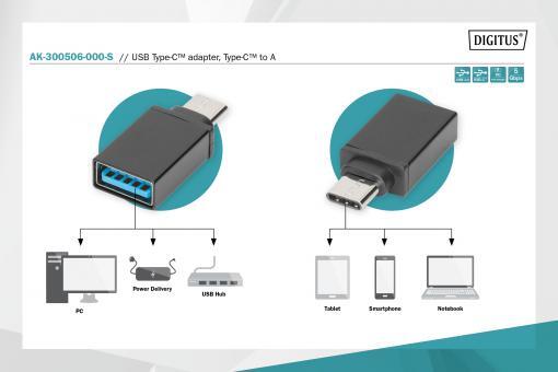 DIGITUS USB-Adapter - USB Typ A / USB-C