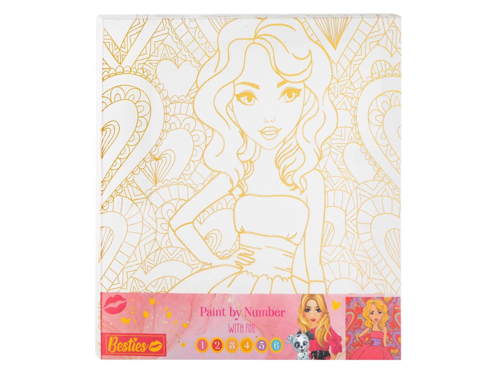 Besties Canvas Painting by Numbers 30x30cm (Assorted)