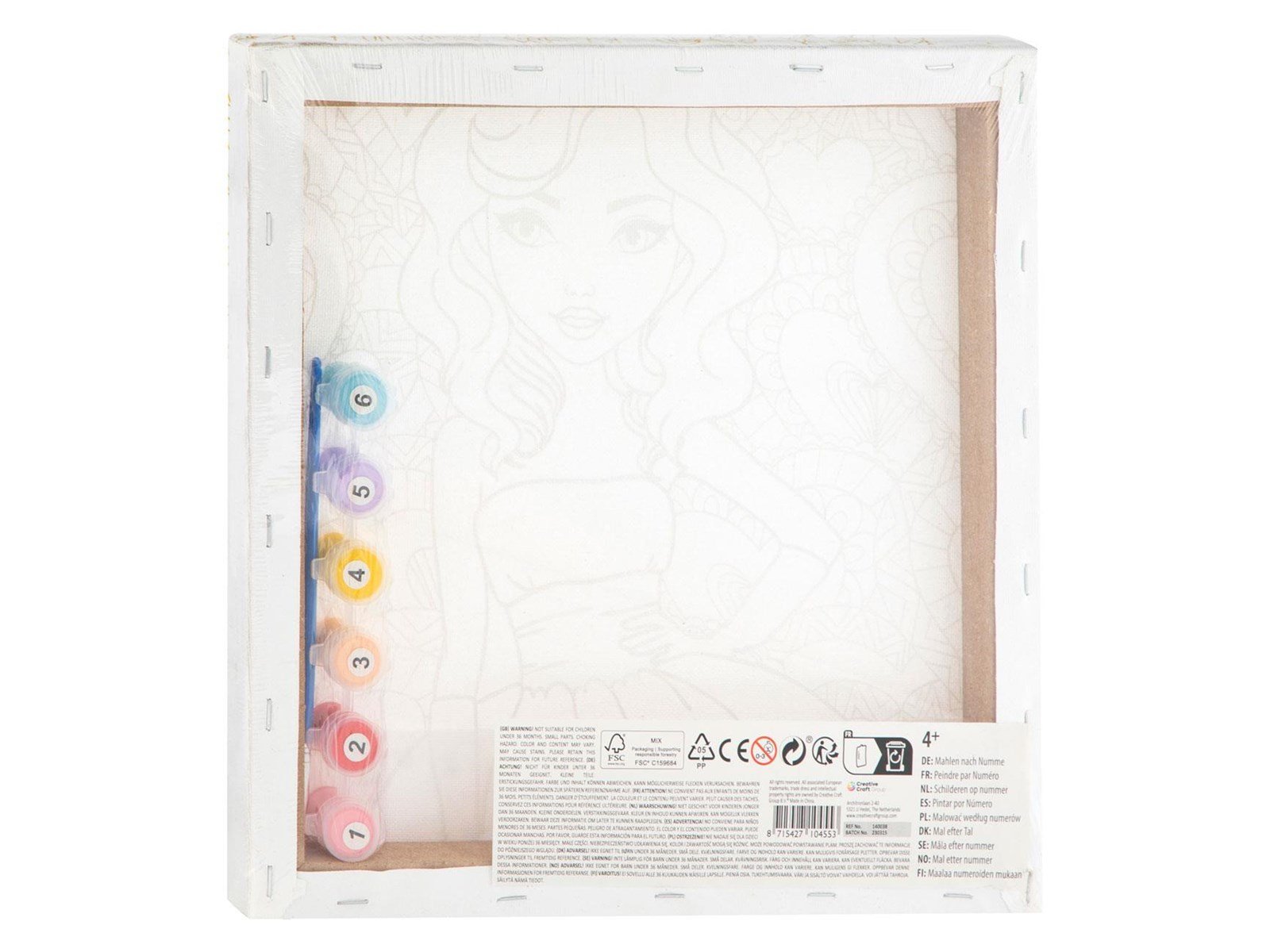 Besties Canvas Painting by Numbers 30x30cm (Assorted)