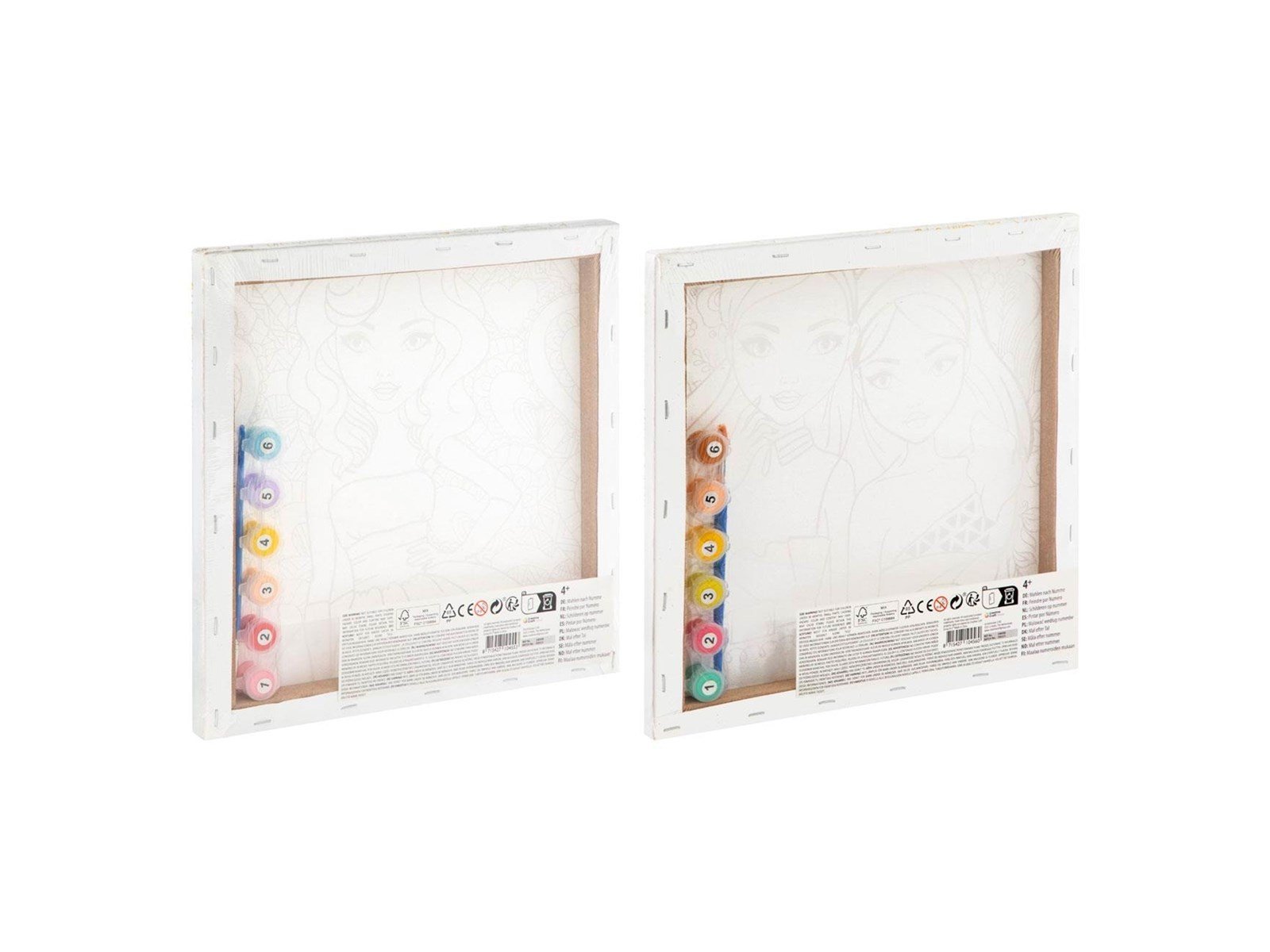 Besties Canvas Painting by Numbers 30x30cm (Assorted)