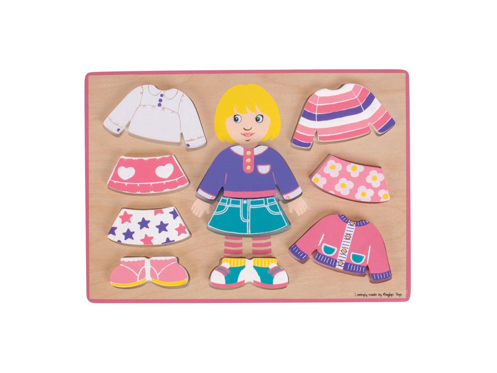 Bigjigs Wooden Dress Up Puzzle Girl 10pcs.