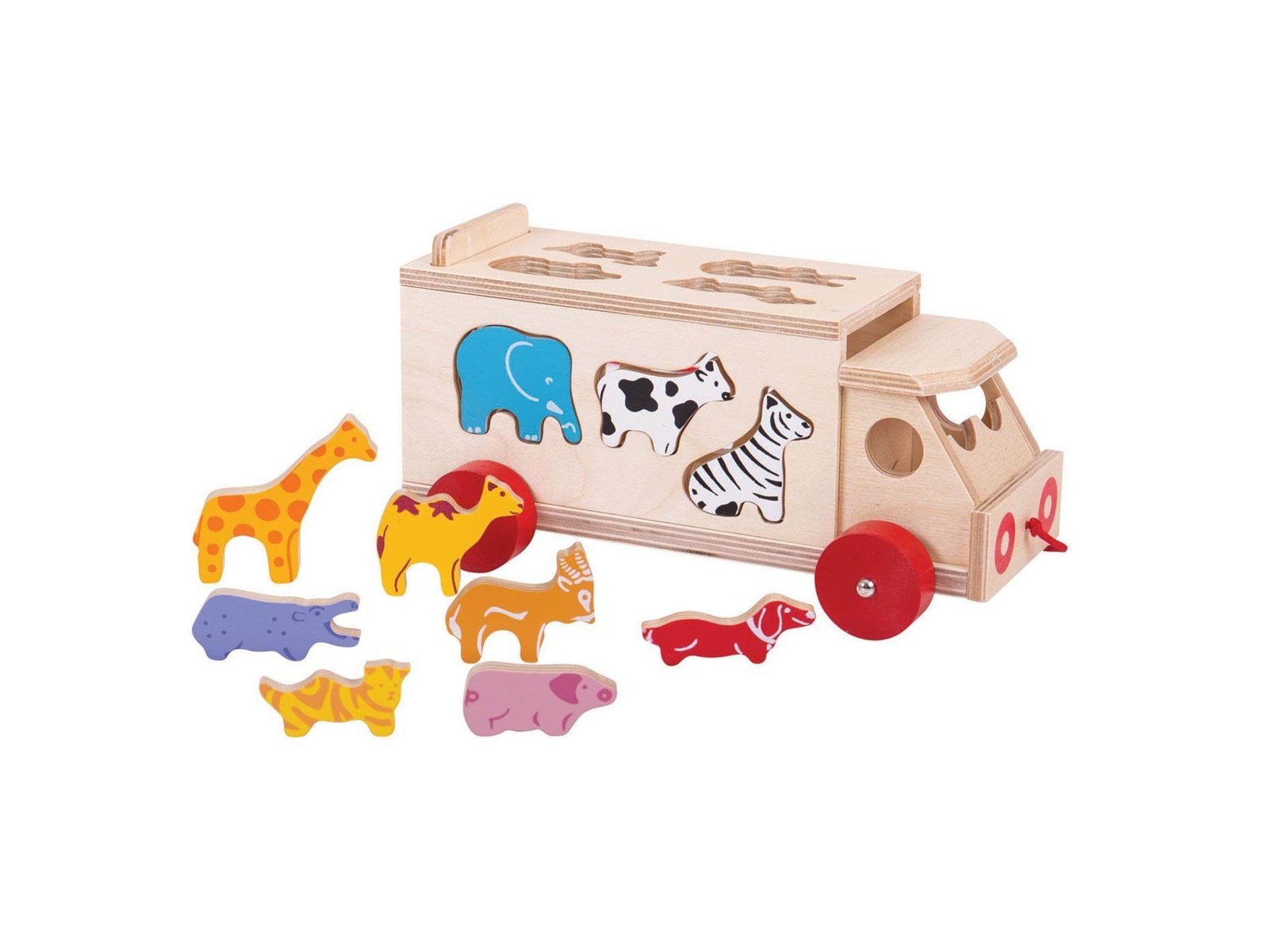 Bigjigs Wooden Shape Box Truck 11dlg.