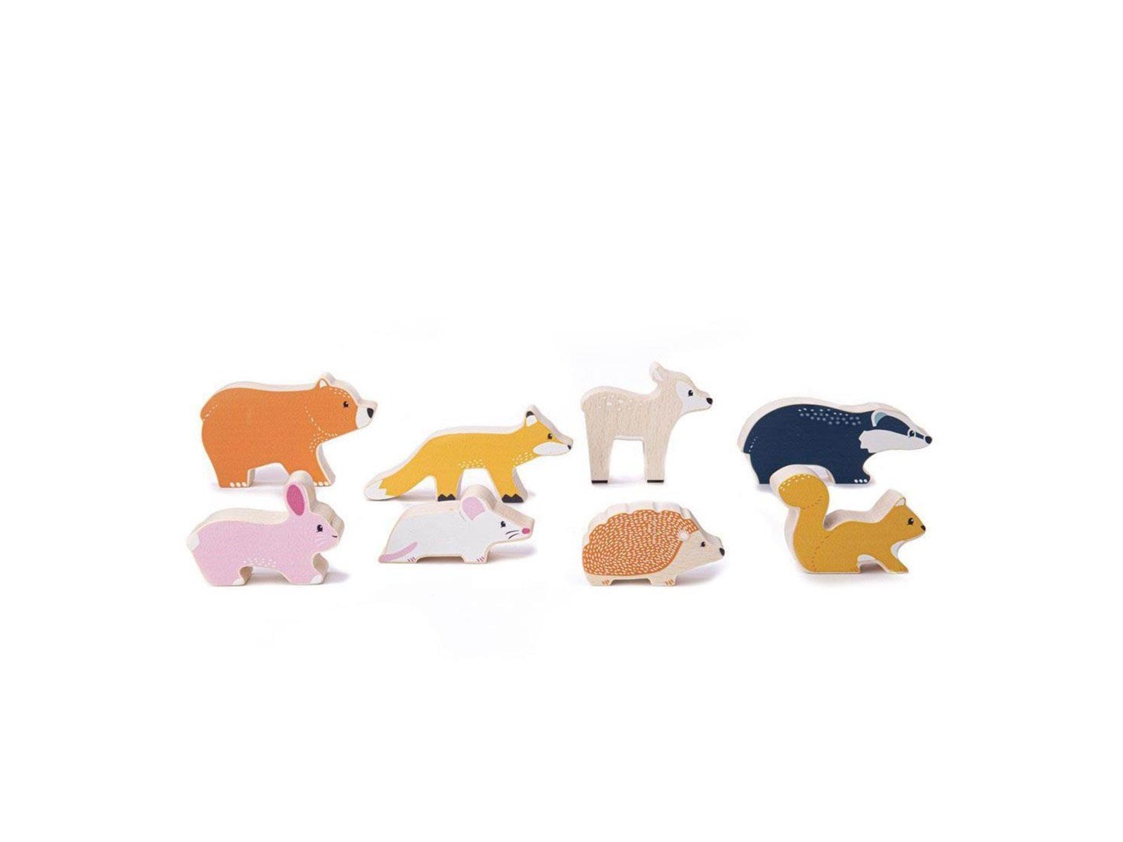 Bigjigs Wooden Play Figures Forest Animals 8dlg.
