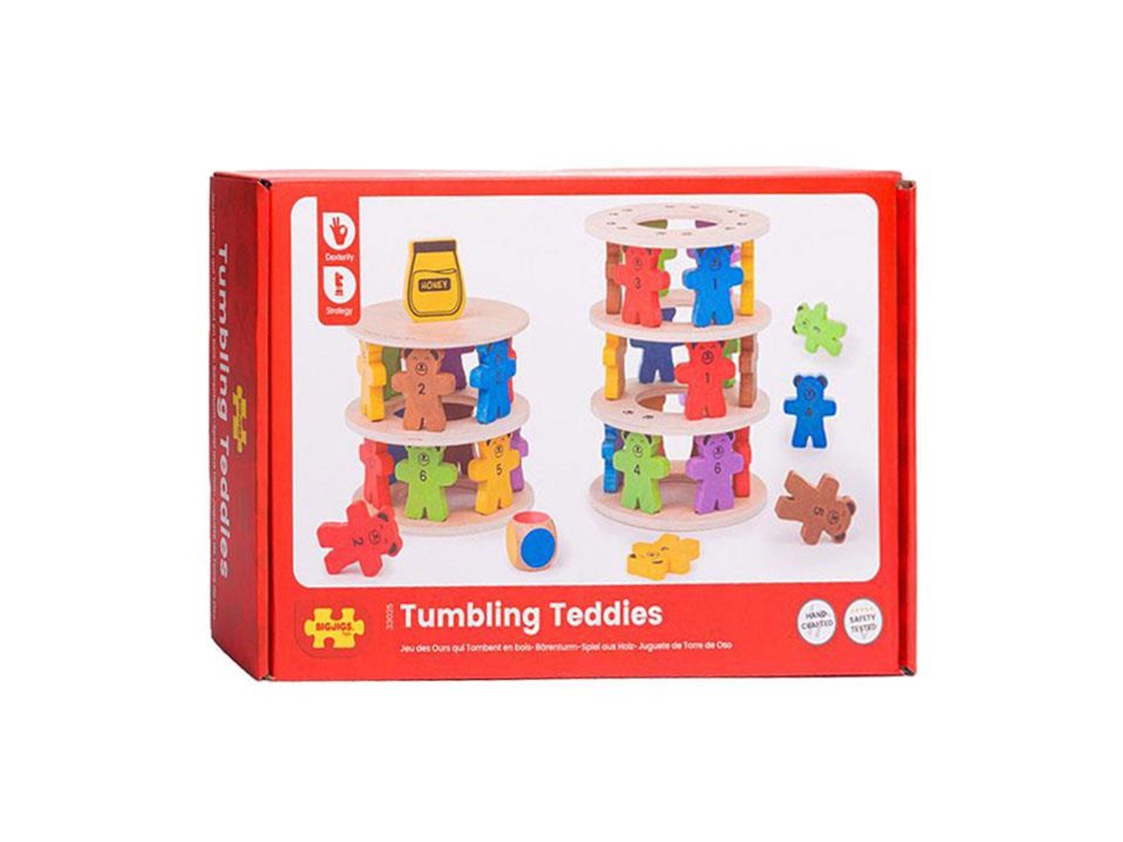 Bigjigs Wooden Stacking Game Teddy Bears.