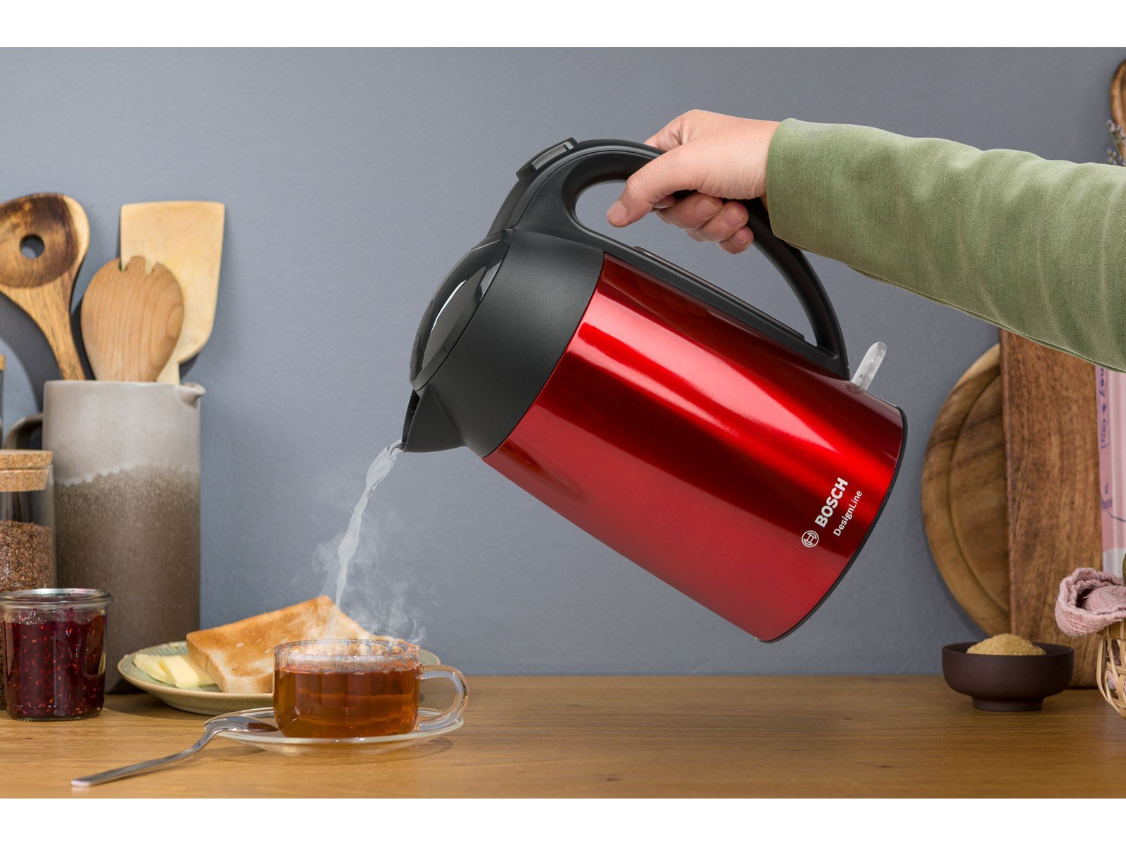 Bosch Wasserkocher TWK3P424 - Rot - 2400 W