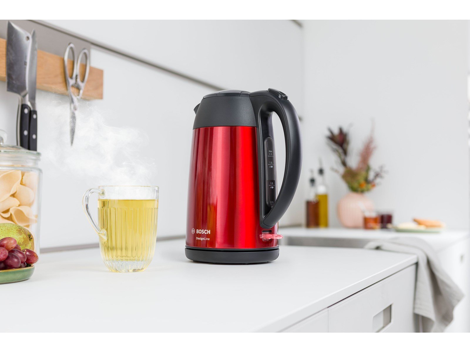 Bosch Wasserkocher TWK3P424 - Rot - 2400 W