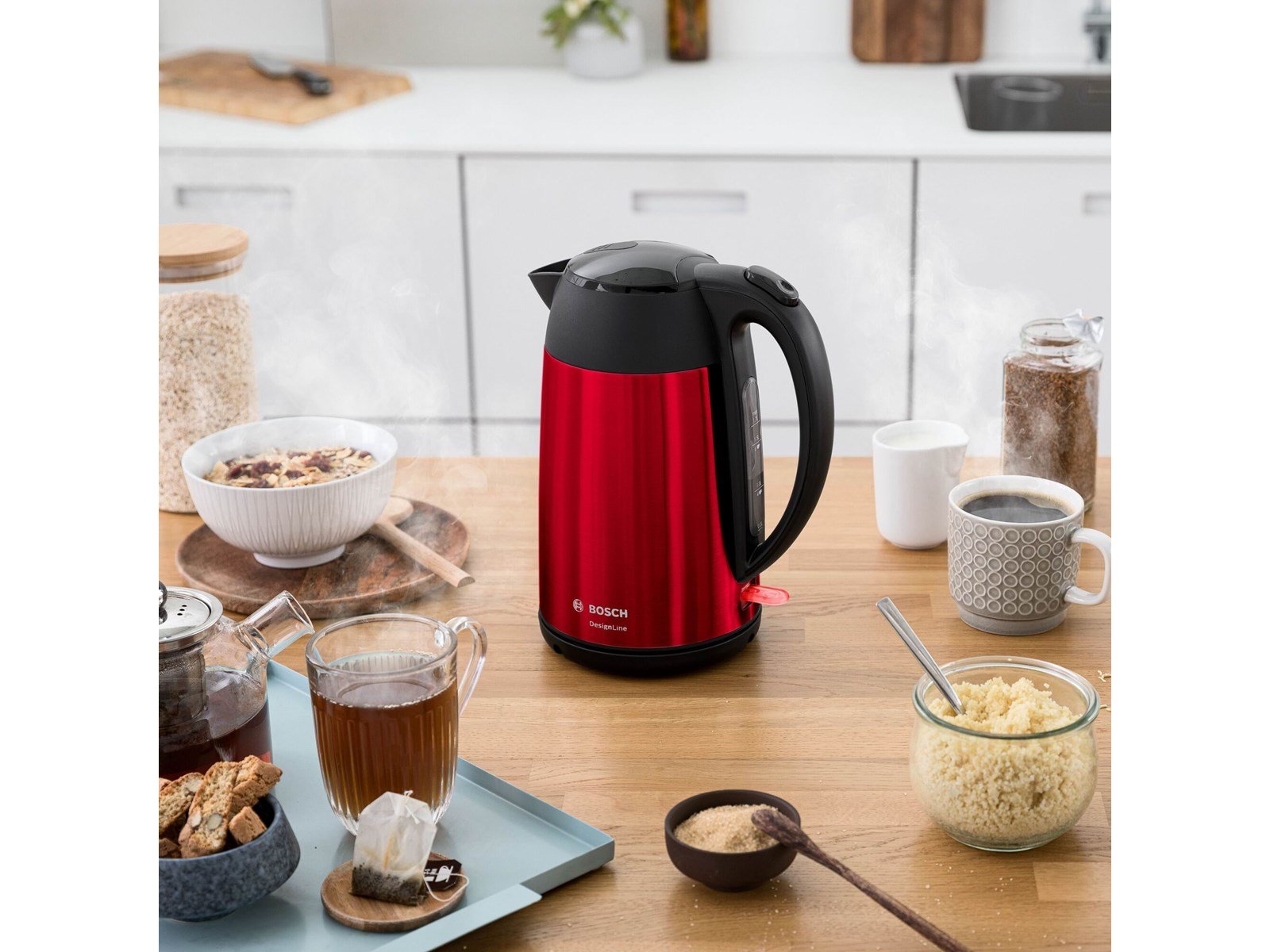 Bosch Wasserkocher TWK3P424 - Rot - 2400 W