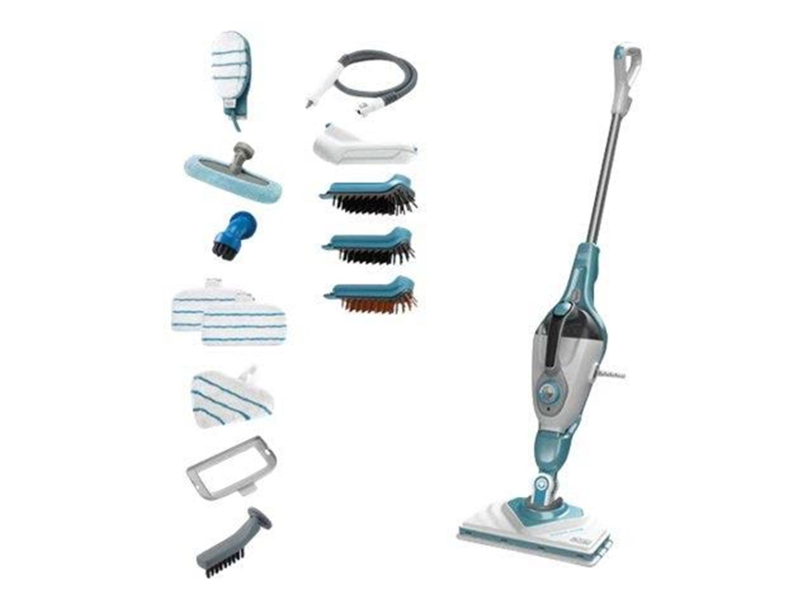 Black & Decker Dampfreiniger BLACK+DECKER steam-mop BHSM1610DSM - steam cleaner - stick/handheld - white/aqua