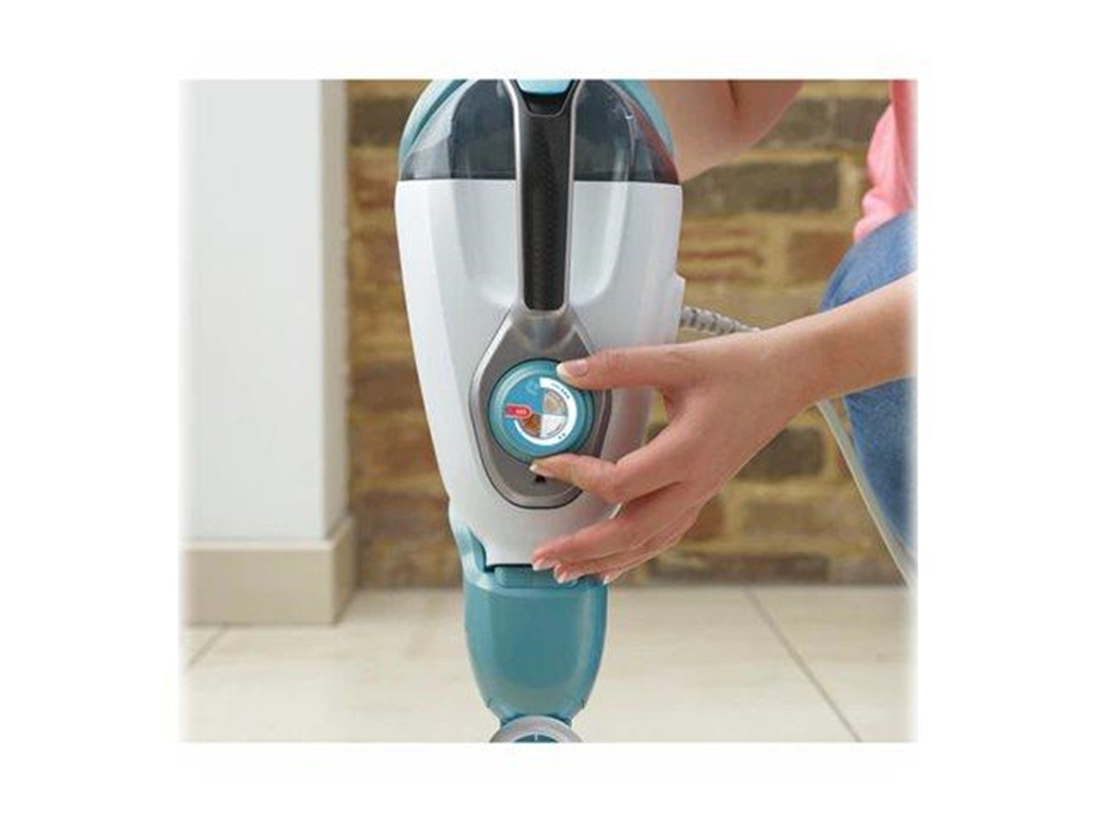Black & Decker Dampfreiniger BLACK+DECKER steam-mop BHSM1610DSM - steam cleaner - stick/handheld - white/aqua