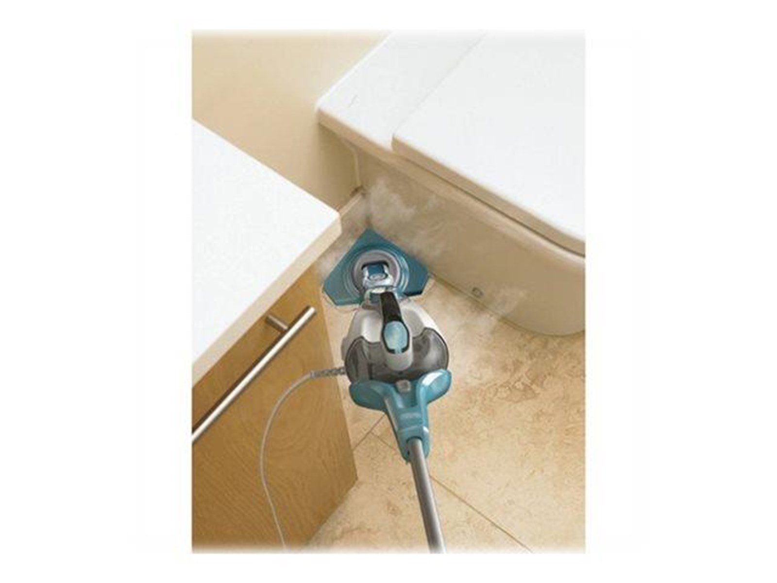 Black & Decker Dampfreiniger BLACK+DECKER steam-mop BHSM1610DSM - steam cleaner - stick/handheld - white/aqua