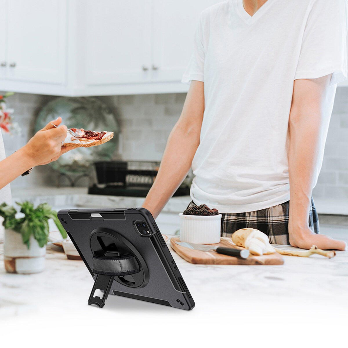4smarts Rugged Case Grip für Apple iPad Air 13' (M2) / Apple iPad Pro 12.9 (3.Gen./4.Gen./5.Gen./6.Gen.)