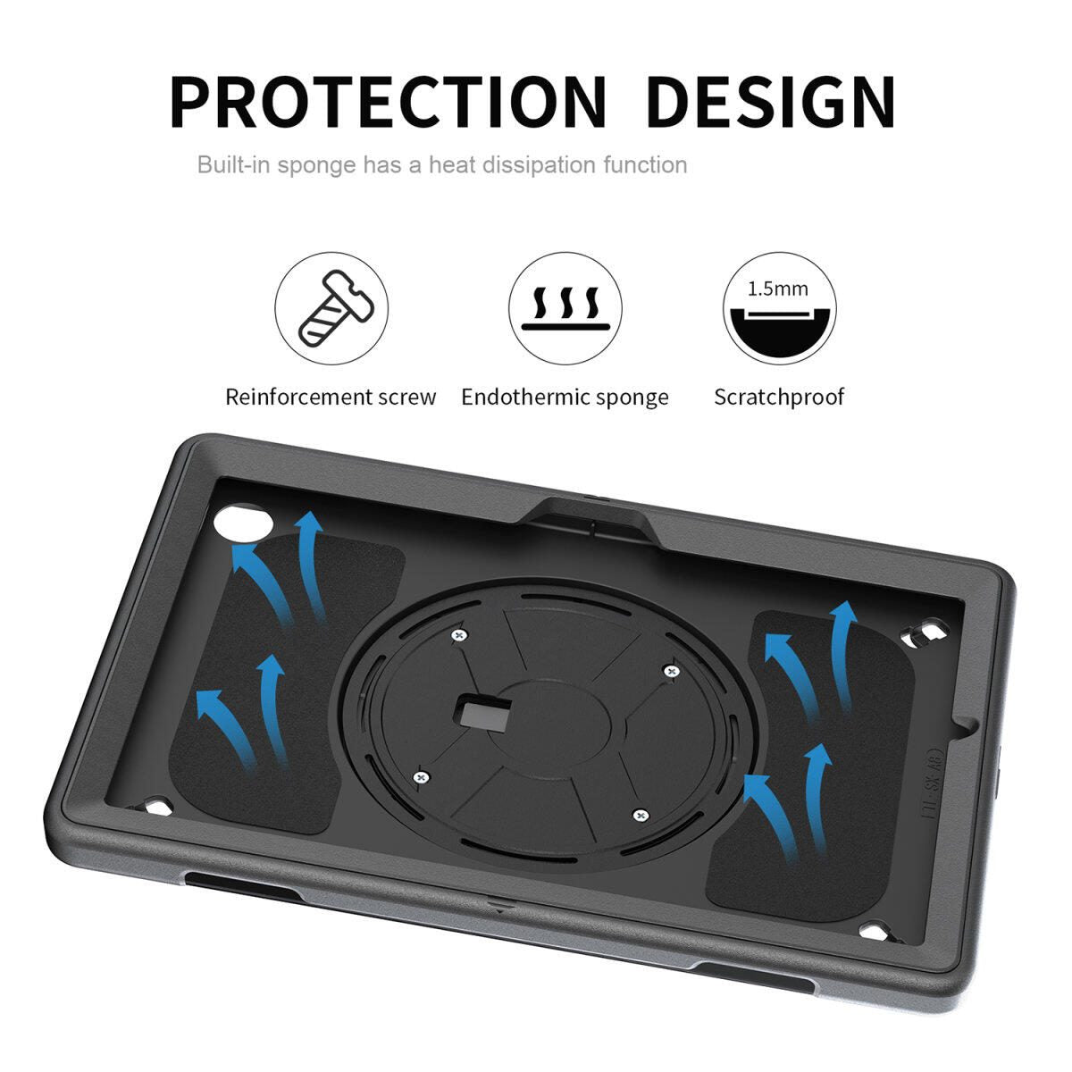 4smarts Rugged Case Grip für Apple iPad Air 13' (M2) / Apple iPad Pro 12.9 (3.Gen./4.Gen./5.Gen./6.Gen.)