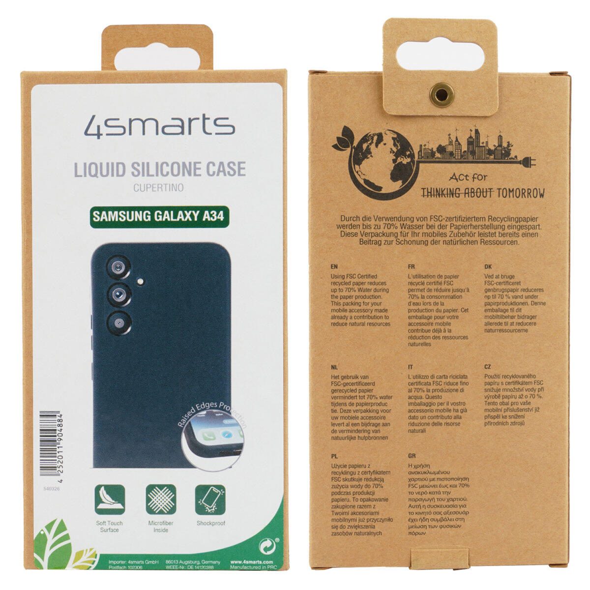4smarts Liquid Silicone Case Cupertino für Samsung Galaxy A34 schwarz