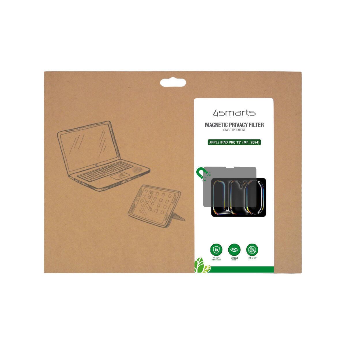 4smarts Magnetischer Privacy Filter für Apple iPad Pro 13'(M4,2024)