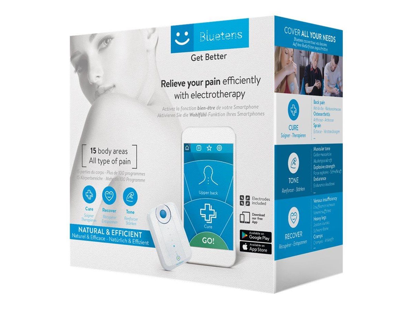 Bluetens Classic - electronic muscle stimulator - blue/white