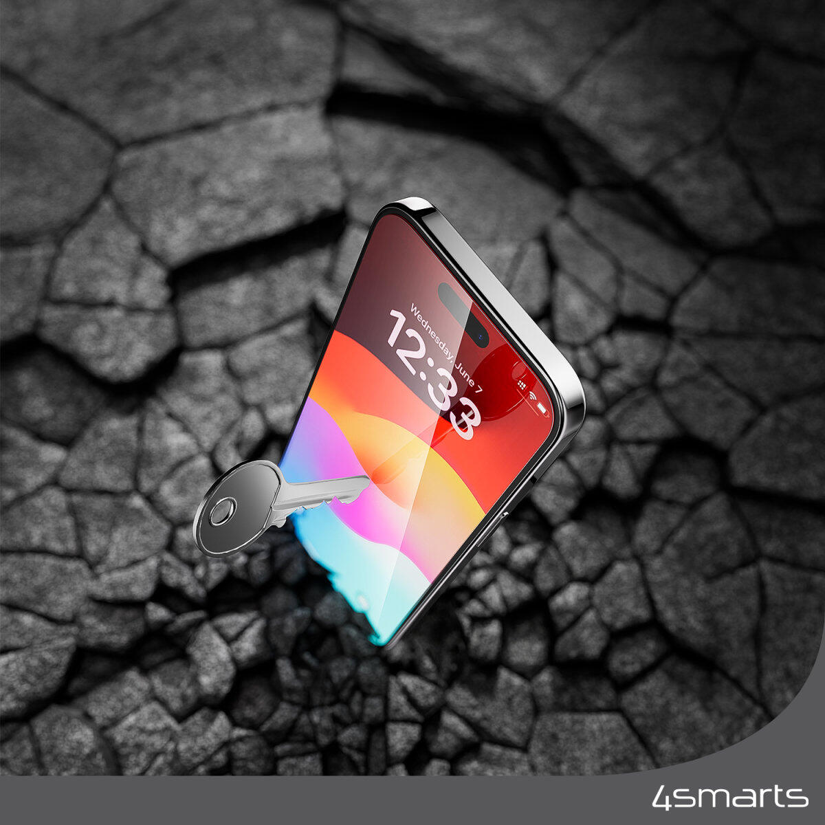 4smarts Second Glass mit Montagerahmen für Apple iPhone 15