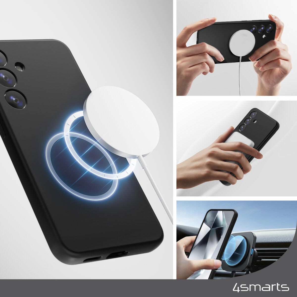 4smarts Silikon Case Cupertino für Samsung Galaxy S24+ schwarz