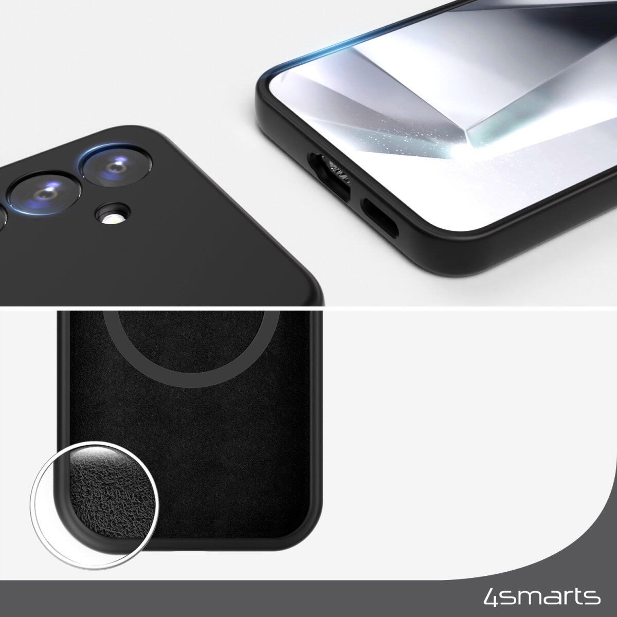 4smarts Silikon Case Cupertino für Samsung Galaxy S24+ schwarz
