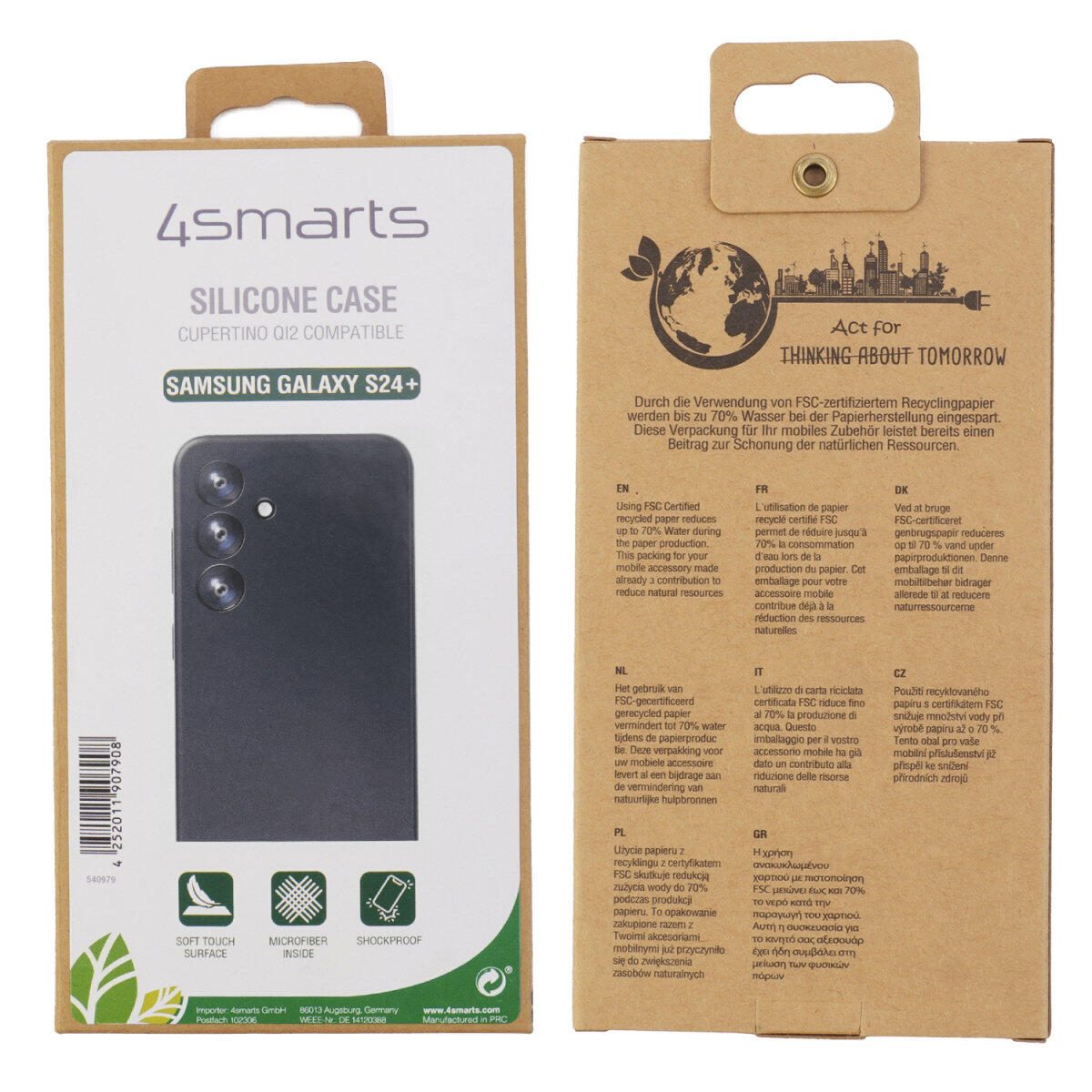 4smarts Silikon Case Cupertino für Samsung Galaxy S24+ schwarz