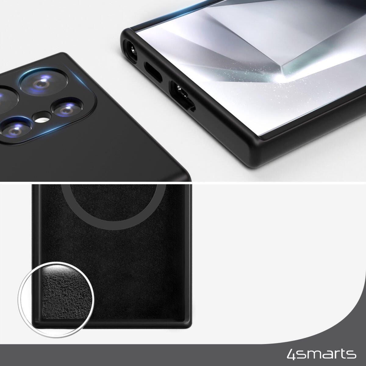 4smarts Silikon Case Cupertino für Samsung Galaxy S24 Ultra. schwarz
