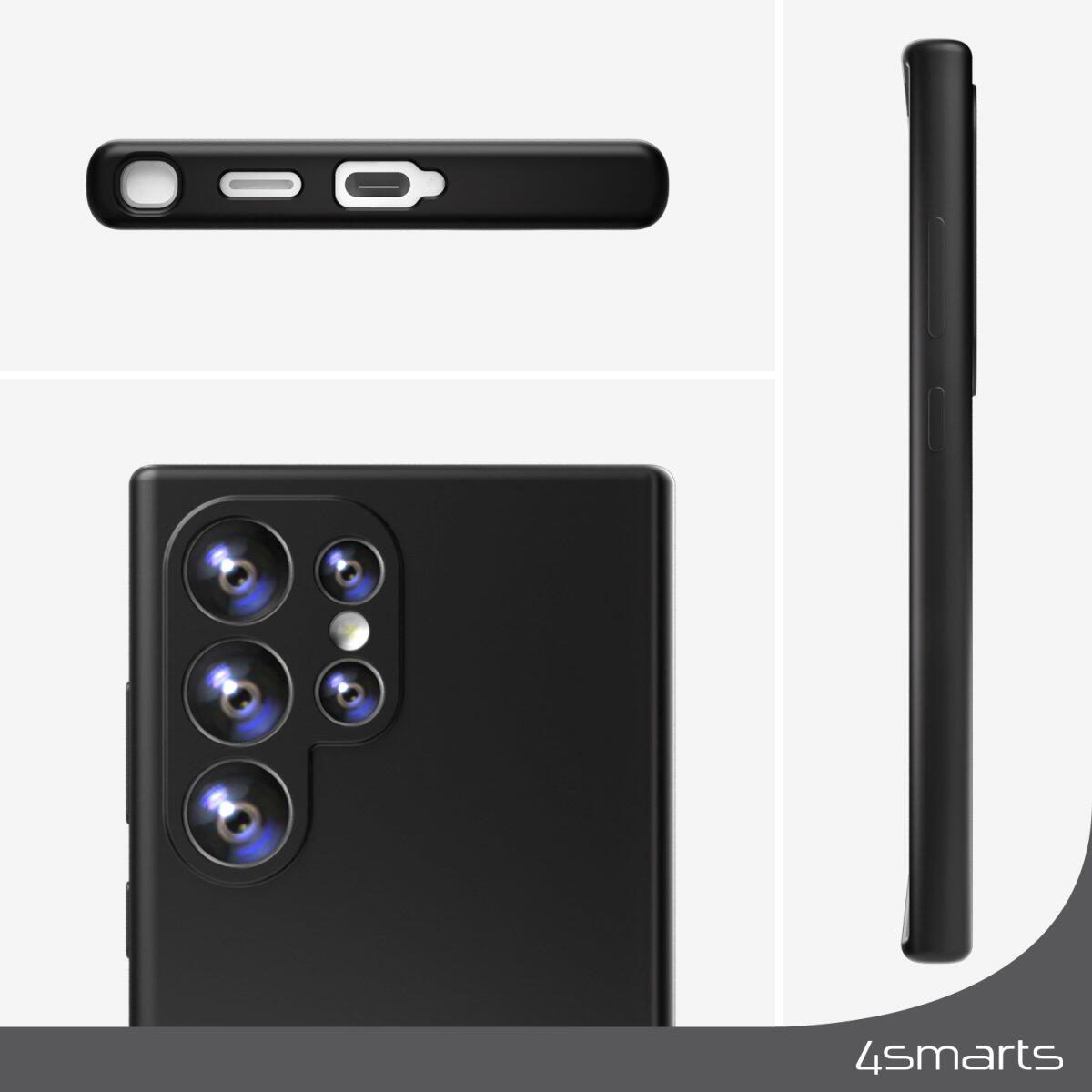 4smarts Silikon Case Cupertino für Samsung Galaxy S24 Ultra. schwarz