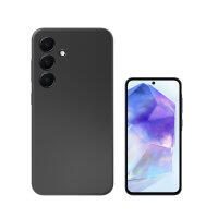 4smarts Liquid Silicone Case Cupertino für Samsung Galaxy A55 schwarz