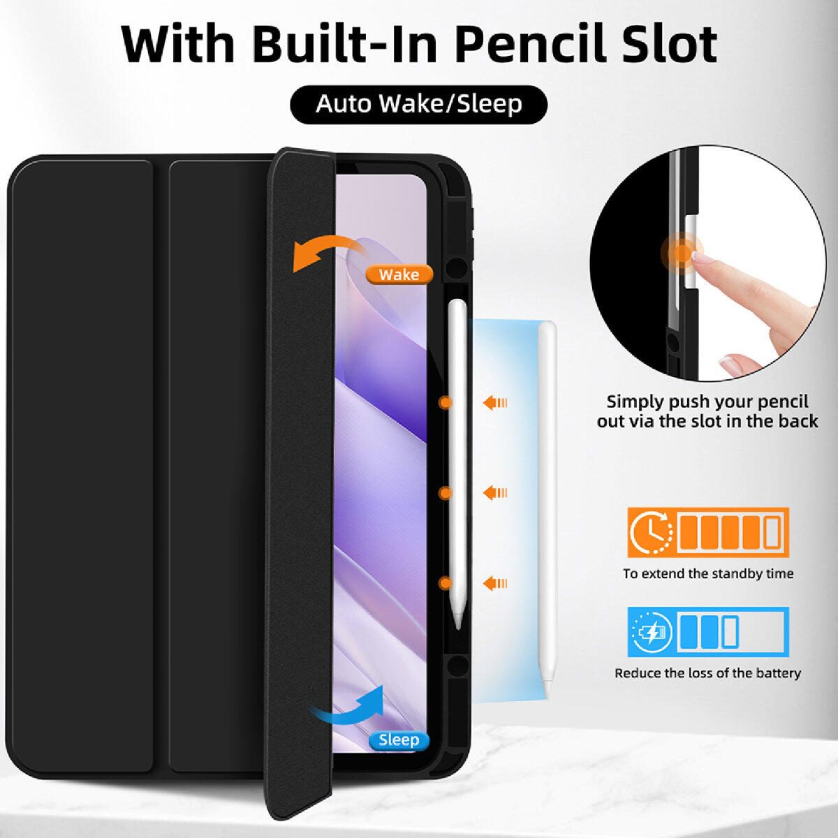 4smarts Folio Case Basic für Apple iPad Pro 13' (M4, 2024) schwarz