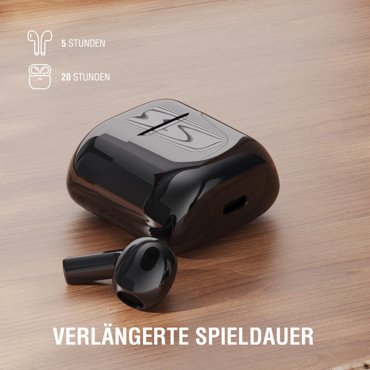 4smarts TWS Bluetooth Kopfhörer SkyBuds 2 ENC schwarz