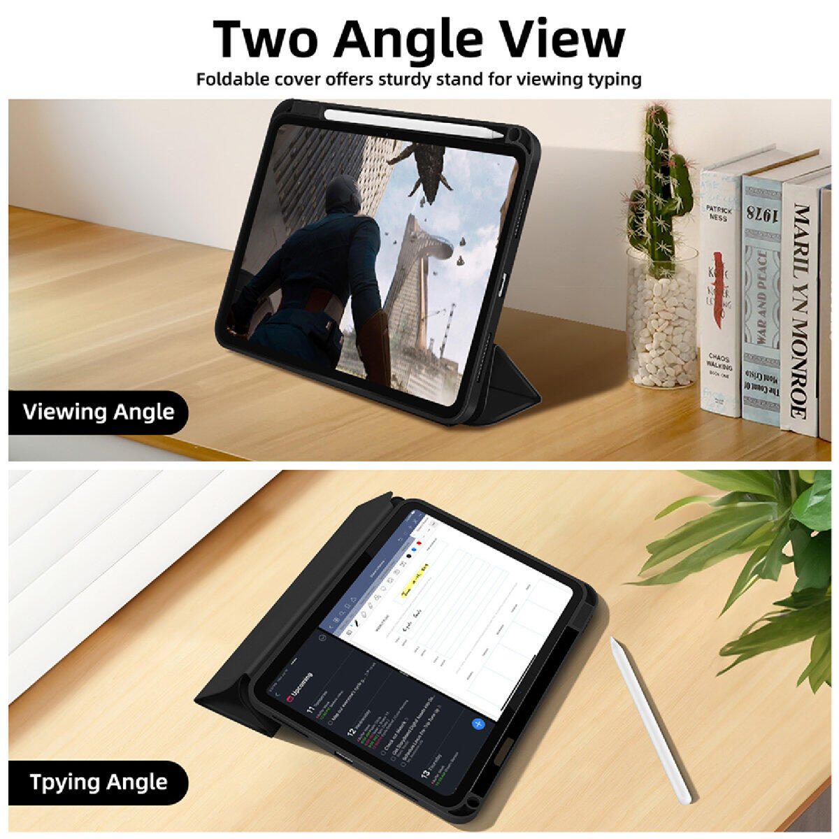 4smarts Folio Case Basic für Apple iPad Air 11' (M2, 2024) schwarz