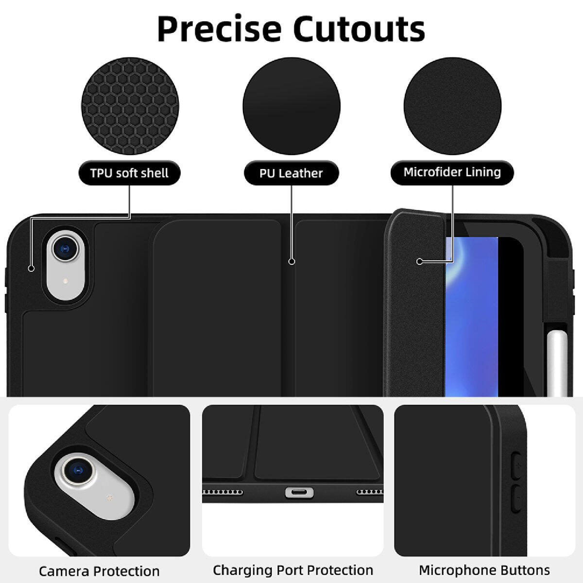 4smarts Folio Case Basic für Apple iPad Air 11' (M2, 2024) schwarz